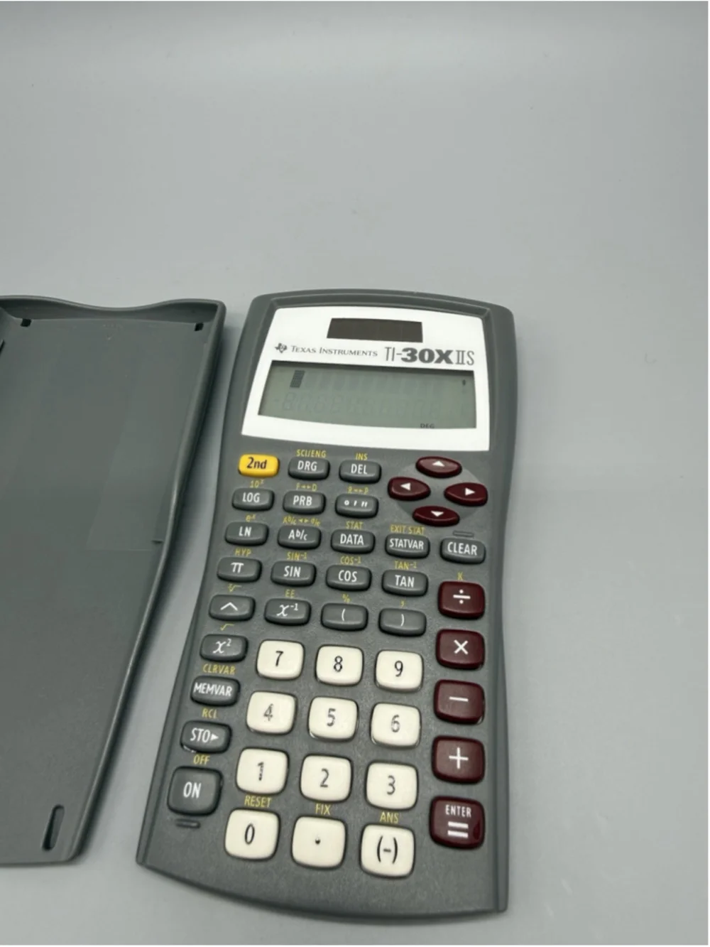 Texas Instruments TI-30XIIS Scientific Calculator Gray With Cover Tested